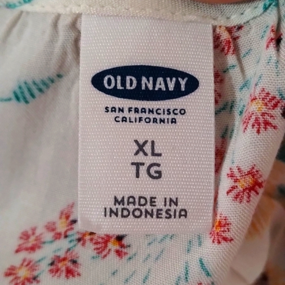 Old Navy 100% rayon line sleeve v neck top Sz XL Soft soft garment - Picture 11 of 11